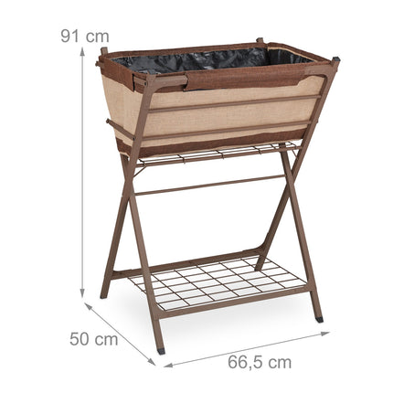 Jardiniera metalică cu căptușeală preformată