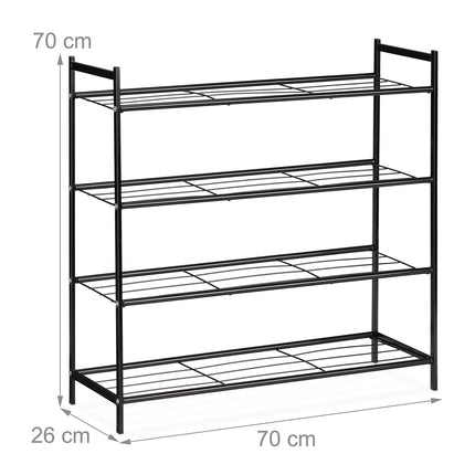 Raft pentru pantofi din metal cu 4 rafturi
