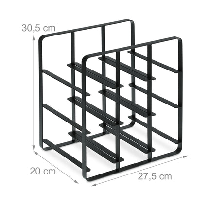 Raft metalic pentru vin pentru 9 sticle
