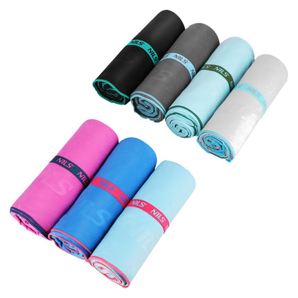 Microfibre Towel, Blue, 200x90 cm
