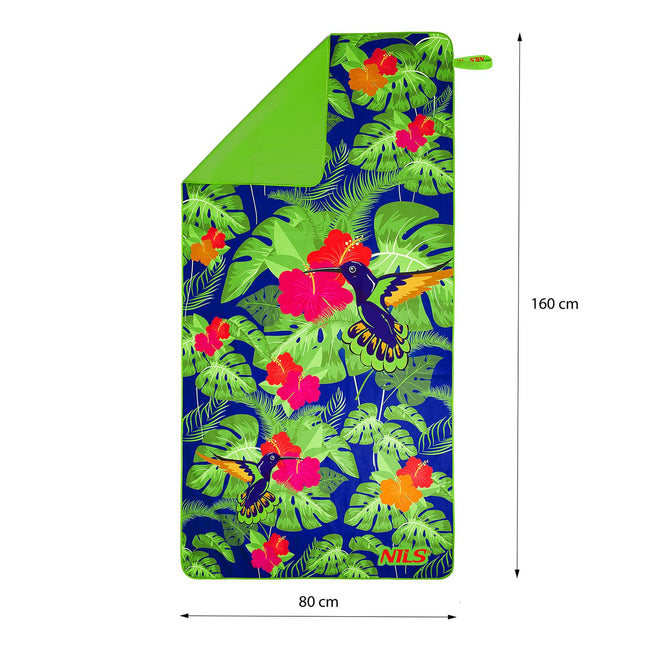 Prosop din microfibra, design floral, 160x80 cm