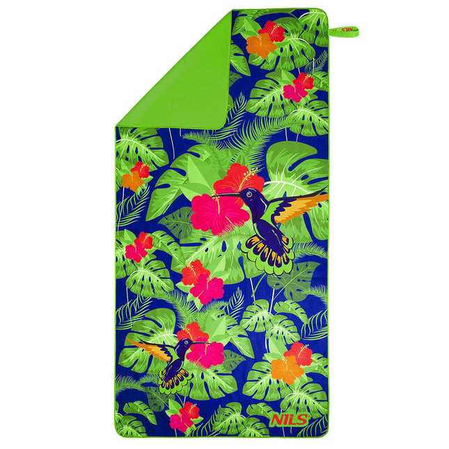 Prosop din microfibra, design floral, 160x80 cm