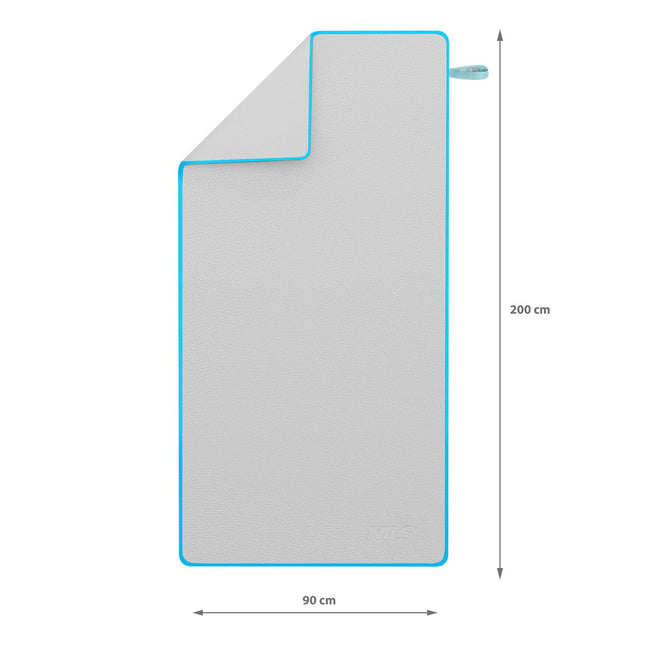 Prosop din microfibra, gri, 200x90 cm