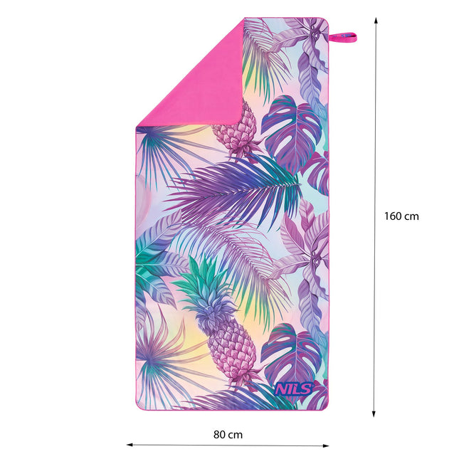 Prosop din microfibra, design ananas, 160x80 cm