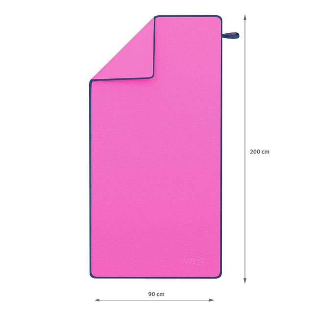 Prosop din microfibra, roz, 200x90 cm