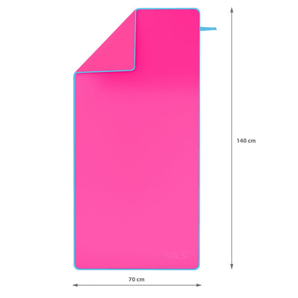Prosop din microfibra Roz-Albastru 140x70 cm