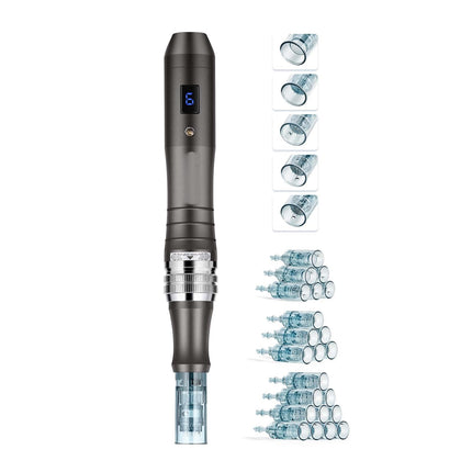 Microneedling Pen Kit, 0-2.5mm, 6-Speed, 22 Cartridges