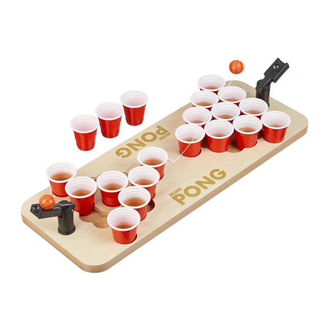 Mini Beer Pong cu cești roșii