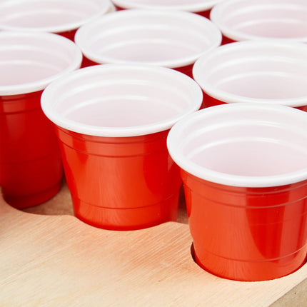 Mini Beer Pong cu cești roșii