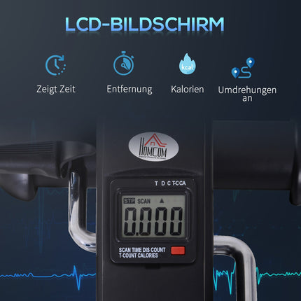 Mini antrenor de pedale pentru biciclete Biciclete de antrenament Display LCD Fonta Neagra 35X40X31Cm
