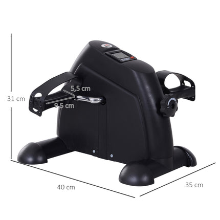 Mini antrenor de pedale pentru biciclete Biciclete de antrenament Display LCD Fonta Neagra 35X40X31Cm