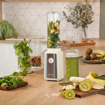Mini blender 300W – 2 sticle Tritan, frișcă și oțel