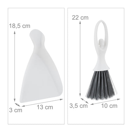 Set mini pentru praf și perie, pachet de 4, design compact