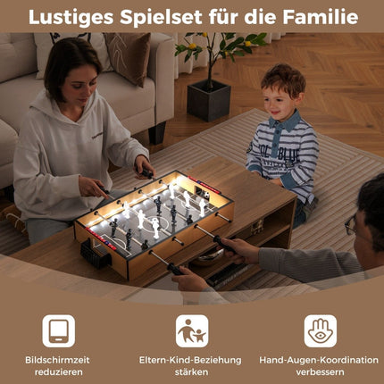 Masa Mini Foosball cu lumini LED si 2 bile