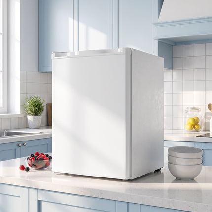 Mini Freezer 59 L with Adjustable Temperature, Reversible Door, White
