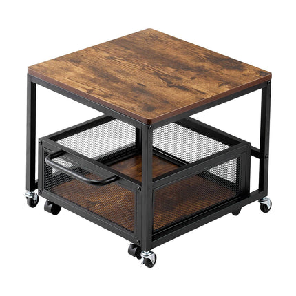 Mini Fridge Stand with Pull-Out Storage Cart, Wheels, 198 lb