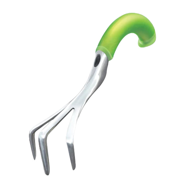Greblă manuală mini, ergonomică din aluminiu, cu dinți antirugină
