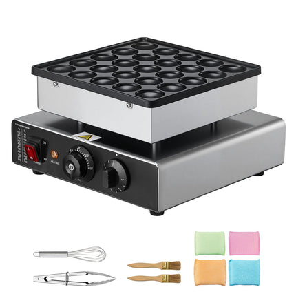 Mini Pancake Maker, 25-Cavity 43mm, Temp Timer Control