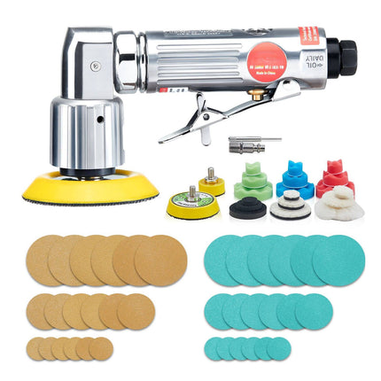 Mini Random Orbital Air Sander Kit, 58-Piece, 15000 RPM