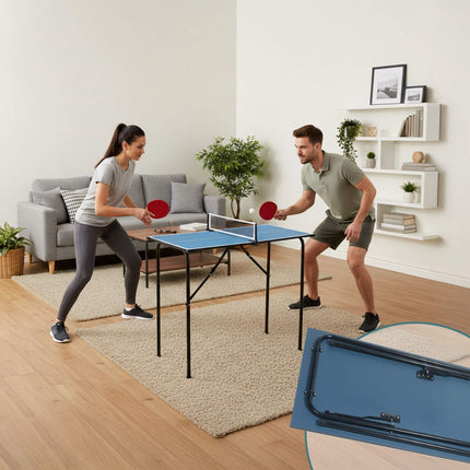 Mini set de tenis de masă – pliabil, portabil, complet