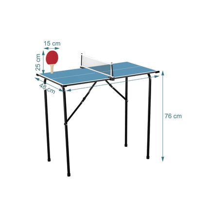 Mini set de tenis de masă – pliabil, portabil, complet