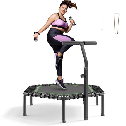 Mini Trampoline 1385 mm, 205 kg Capacity, Adjustable Handle