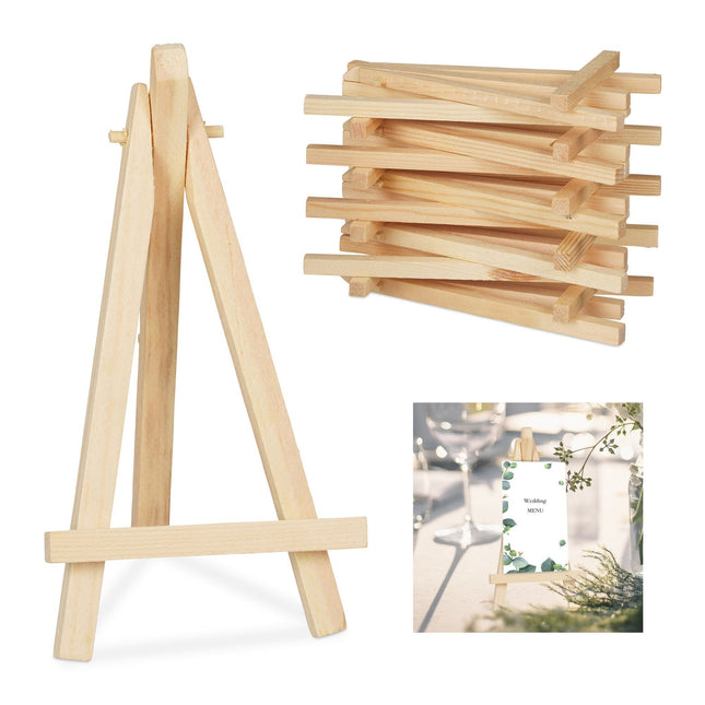 Mini Wooden Easels, Set of 10