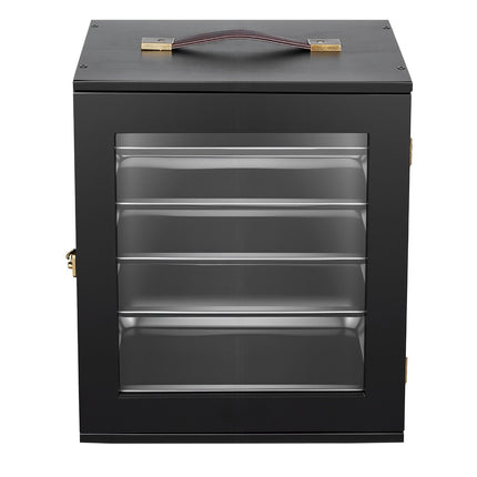 Miniatures Storage Case – Magnetic 5-Tray Wooden, Clear Front