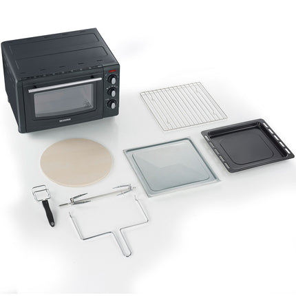 Mini oven 20 l. hot air black TO2068