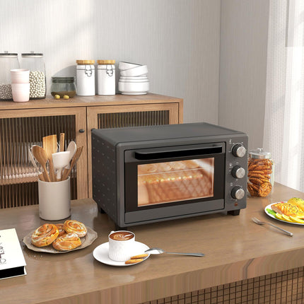 21L Mini Oven – 1400W, Timer & Temp Control, Stainless Steel