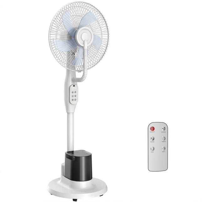 Ventilator cu piedestal, 70° oscilație, rezervor de 3,5 l, alb