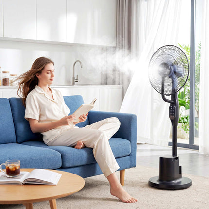 Ventilator cu piedestal, 70° oscilație, 3 viteze, rezervor de 3,5 l