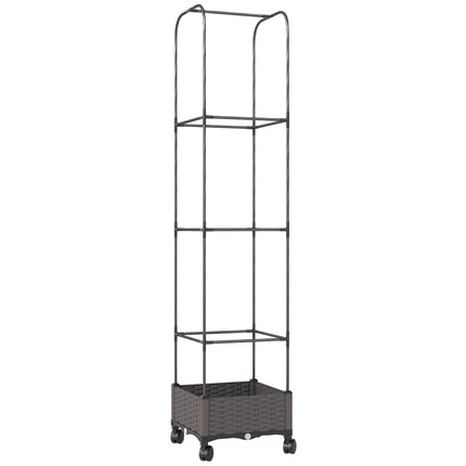 Jardinieră mobilă cu spalier, 185 cm, capacitate 24 l