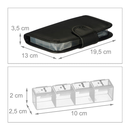 Cutie mobila pentru tablete 7 zile 4 compartimente