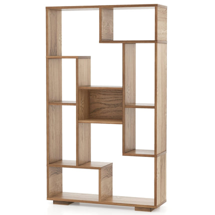 Raft de cărți modern cu rafturi deschise și design anti-răsturnare