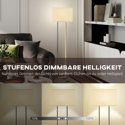 Lampă de podea modernă, luminozitate reglabilă, abajur de in
