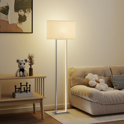 Lampă de podea modernă, luminozitate reglabilă, abajur de in