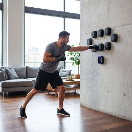 Perete modular de box cu Bluetooth și mănuși MMA