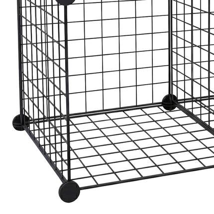 Set de rafturi modulare din sârmă tip cub – Depozitare metalică cu prindere prin clic
