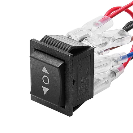 Momentary DPDT Rocker Switch, 6-Pin, (ON)-Off-(ON), Polarity Reversing