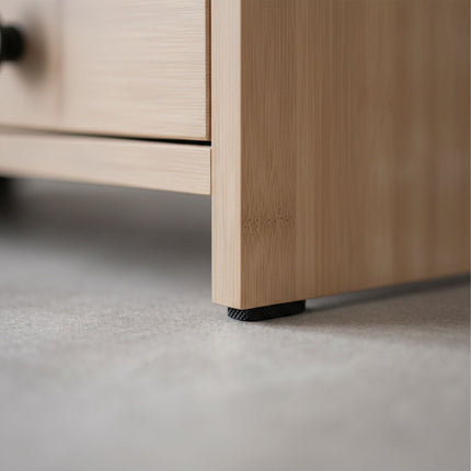 Suport monitor cu 3 sertare, aspect lemn, MDF