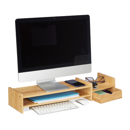 Monitor stand in bamboo