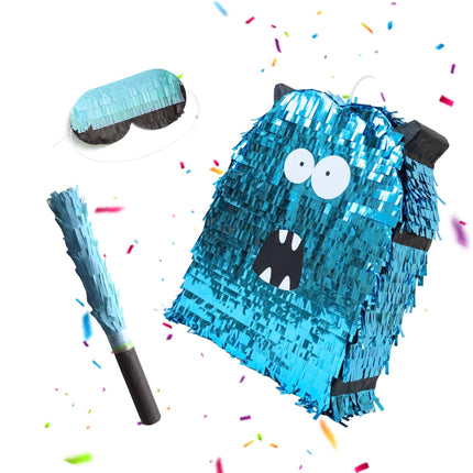 Set de piñată monstru cu băț și mască pentru ochi