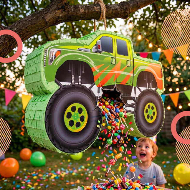 Set Piñata Monster Truck – Include Băț și Legătură la Ochi