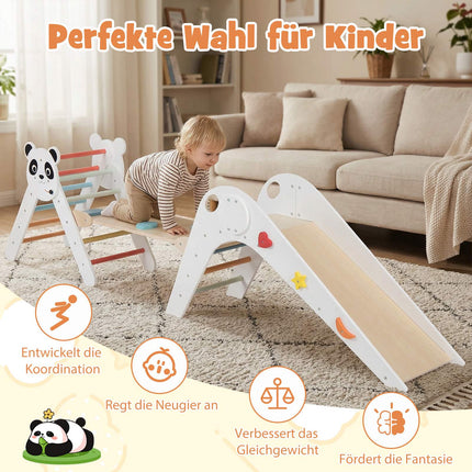 Set de cățărat Montessori din lemn cu design Panda