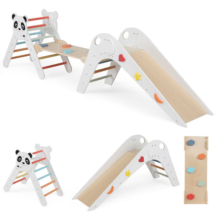 Set de cățărat Montessori din lemn cu design Panda