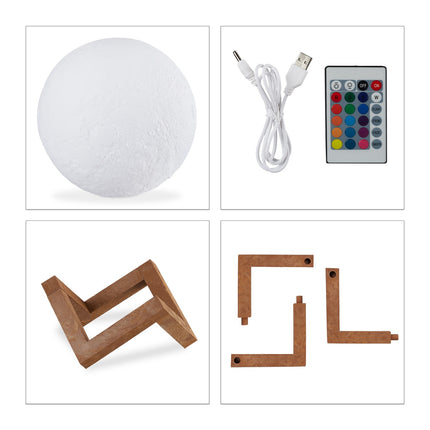 Lampă lunară 3D care schimbă culoarea