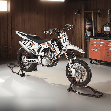 Motorcycle Front Rear Stand Lift Set, 1100 lb Capacity