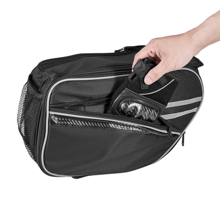 Motorcycle Saddlebag 30L, Rain Cover, Universal Fit, Black