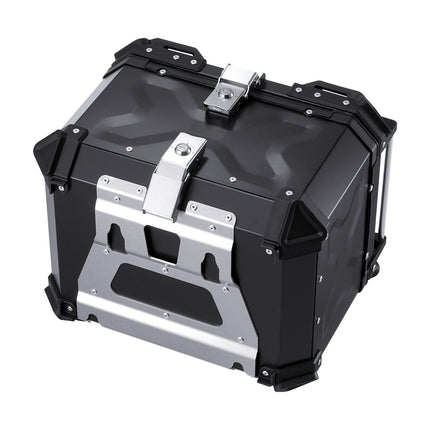 Motorcycle Top Case 55L, Aluminum Alloy, Waterproof, With Lock
